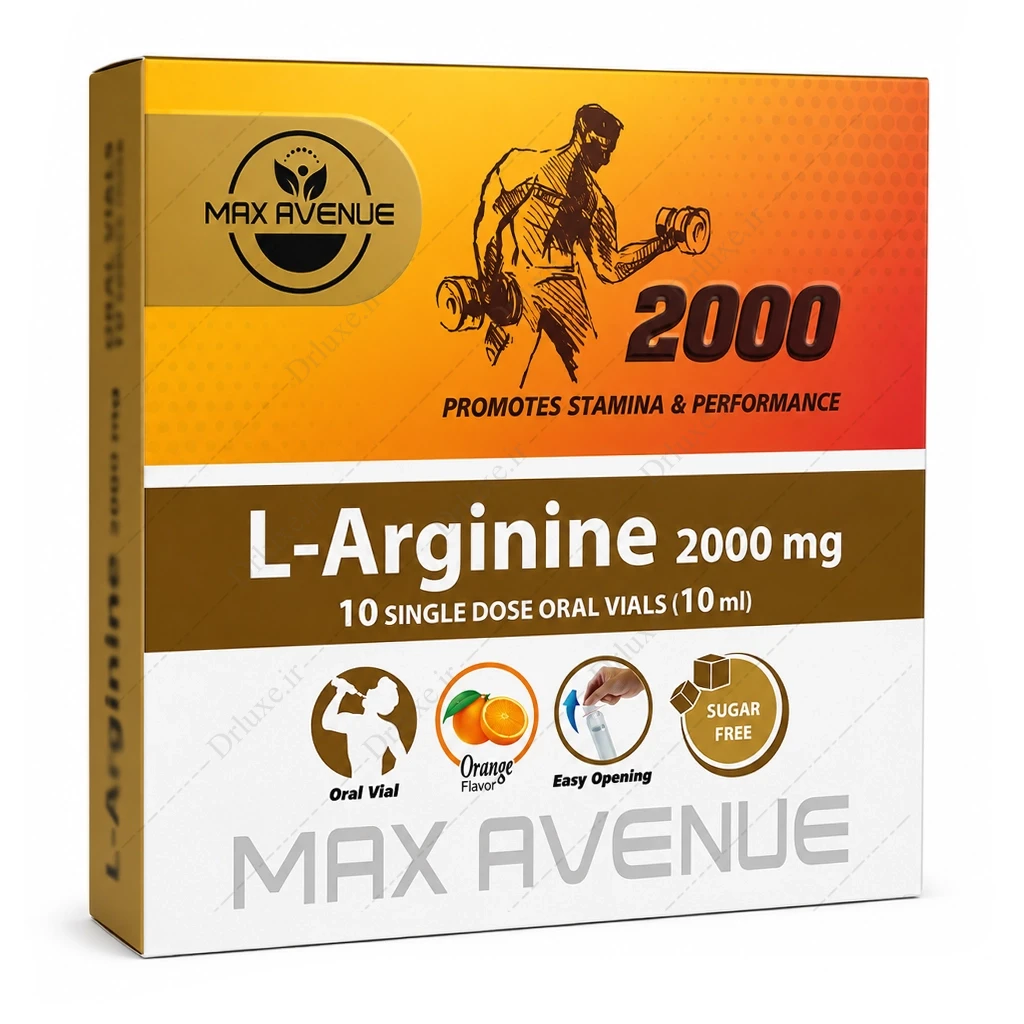 ویال خوراکی ال آرژنین 2000 میلی گرم مکس اونیو 10 عدد